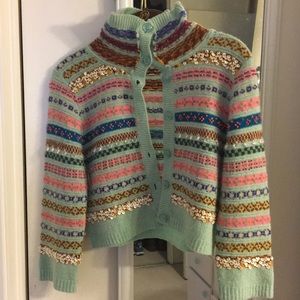Free People cropped beaded cardigan